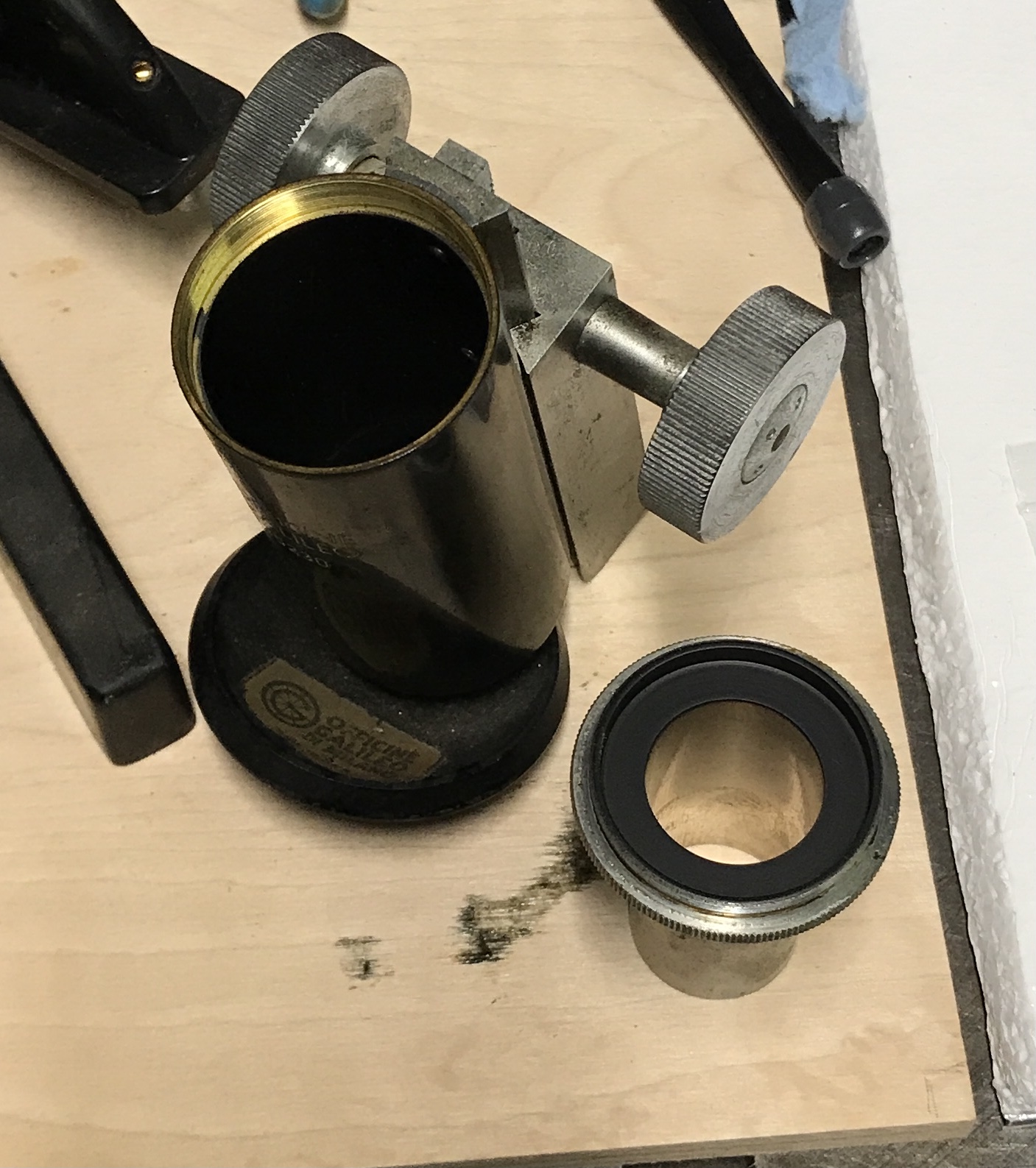 The eyepiece tube removed